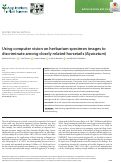 Cover page: Using computer vision on herbarium specimen images to discriminate among closely related horsetails (Equisetum)