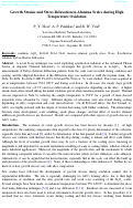 Cover page: Growth strains and stress relaxation in alumina scales during high 
temperature oxidation