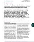 Cover page: Use of combined hormonal contraceptives among women with systemic lupus erythematosus with and without medical contraindications to oestrogen