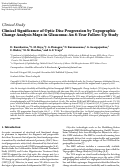 Cover page: Clinical Significance of Optic Disc Progression by Topographic Change Analysis Maps in Glaucoma: An 8-Year Follow-Up Study