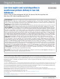 Cover page: Low-dose aspirin and racial disparities in spontaneous preterm delivery in low-risk individuals