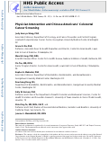 Cover page: Physician Intervention and Chinese Americans' Colorectal Cancer Screening