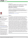 Cover page: Sex Bias and Maternal Contribution to Gene Expression Divergence in Drosophila Blastoderm Embryos