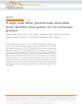 Cover page: A large multi-ethnic genome-wide association study identifies novel genetic loci for intraocular pressure.