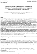 Cover page: Combined Model of Aggregation and Network Diffusion Recapitulates Alzheimer's Regional Tau-Positron Emission Tomography