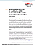 Cover page: Role of opioid receptors in modulation of P2X receptor-mediated cardiac sympathoexcitatory reflex response.