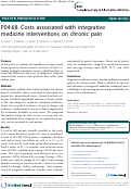 Cover page: P04.68. Costs associated with integrative medicine interventions on chronic pain