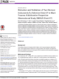 Cover page: Derivation and validation of two decision instruments for selective chest CT in blunt trauma: a multicenter prospective observational study (NEXUS Chest CT).