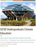 Cover page of UCSD Undergraduate Climate Education