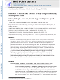 Cover page: Predictors of instrumental activities of daily living in community-dwelling older adults.