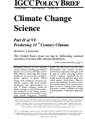 Cover page: Policy Brief 12-2: Climate Change Science: Predicting 21st Century Climate