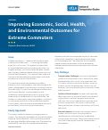 Cover page of Improving Economic, Social, Health, and Environmental Outcomes for Extreme Commuters
