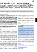 Cover page: NAD+ depletion by type I interferon signaling sensitizes pancreatic cancer cells to NAMPT inhibition
