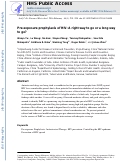 Cover page: Pre-exposure prophylaxis of HIV: A right way to go or a long way to go?