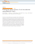 Cover page: Probing the active fraction of soil microbiomes using BONCAT-FACS