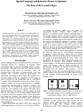 Cover page: Spatial Language and Reference Frame Assignment; The Role of the Located Object
