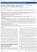 Cover page: Prevalence and Mental Health Correlates of Insomnia in First-Encounter Veterans with and without Military Sexual Trauma