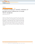 Cover page: A network analysis to identify mediators of germline-driven differences in breast cancer prognosis