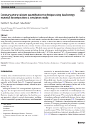 Cover page: Coronary artery calcium quantification technique using dual energy material decomposition: a simulation study.