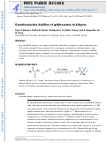 Cover page: Enantioselective Addition of α‐Nitroesters to Alkynes