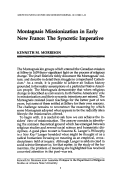 Cover page: Montagnais Missionization in Early New France: The Syncretic Imperative