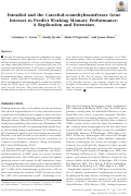 Cover page: Estradiol and the Catechol-o-methyltransferase Gene Interact to Predict Working Memory Performance: A Replication and Extension.