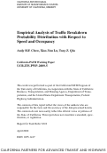 Cover page: Empirical Analysis of Traffic Breakdown Probability Distribution with Respect to Speed and Occupancy