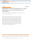 Cover page: Evolutionary and functional genomics of DNA methylation in maize domestication and improvement
