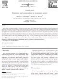 Cover page: Emotions and Cooperation in Economic Theory