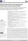 Cover page: The Relationship of Duffy Gene Polymorphism with High-Sensitivity C-Reactive Protein, Mortality, and Cardiovascular Outcomes in Black Individuals