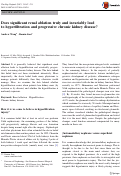 Cover page: Does significant renal ablation truly and invariably lead to hyperfiltration and progressive chronic kidney disease?