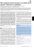 Cover page: DNA methylation-linked chromatin accessibility affects genomic architecture in Arabidopsis