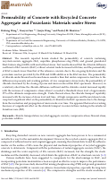 Cover page: Permeability of Concrete with Recycled Concrete Aggregate and Pozzolanic Materials under Stress