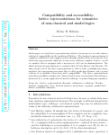 Cover page of Compatibility and accessibility: lattice representations for semantics of non-classical and modal logics
