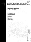 Cover page: Optimization criteria for coplanar-grid detectors