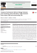 Cover page: Common biochemical defects linkage between post-traumatic stress disorders, mild traumatic brain injury (TBI) and penetrating TBI