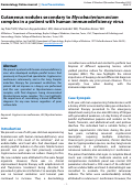 Cover page: Cutaneous nodules secondary to Mycobacterium avium complex in a patient with human immunodeficiency virus