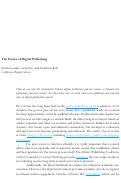 Cover page: The Future of Digital Publishing