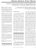 Cover page: The impact of social communication on perceived HPV vaccine effectiveness in a low-income, minority population.