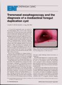 Cover page: Transnasal Esophagoscopy and the Diagnosis of a Mediastinal Foregut Duplication Cyst
