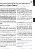 Cover page: Subsecond total-body imaging using ultrasensitive positron emission tomography