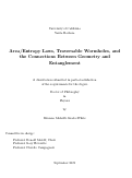 Cover page: Area/Entropy Laws, Traversable Wormholes, and the Connections Between Geometry and Entanglement