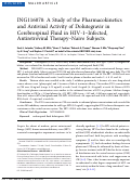 Cover page: ING116070: A Study of the Pharmacokinetics and Antiviral Activity of Dolutegravir in Cerebrospinal Fluid in HIV-1–Infected, Antiretroviral Therapy–Naive Subjects