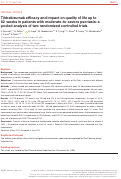 Cover page: Tildrakizumab efficacy and impact on quality of life up to 52 weeks in patients with moderate‐to‐severe psoriasis: a pooled analysis of two randomized controlled trials