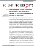 Cover page: Anthropogenic debris in seafood: Plastic debris and fibers from textiles in fish and bivalves sold for human consumption