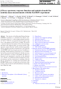 Cover page: β-Decay spectrum, response function and statistical model for neutrino mass measurements with the KATRIN experiment