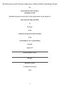 Cover page: The Physiological and Evolutionary Implications of Histone PTMs in Mozambique Tilapia