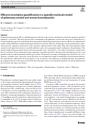 Cover page: Efficient uncertainty quantification in a spatially multiscale model of pulmonary arterial and venous hemodynamics