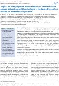 Cover page: Impact of phenylephrine administration on cerebral tissue oxygen saturation and blood volume is modulated by carbon dioxide in anaesthetized patients<sup>†</sup>