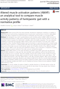 Cover page: Altered muscle activation patterns (AMAP): an analytical tool to compare muscle activity patterns of hemiparetic gait with a normative profile